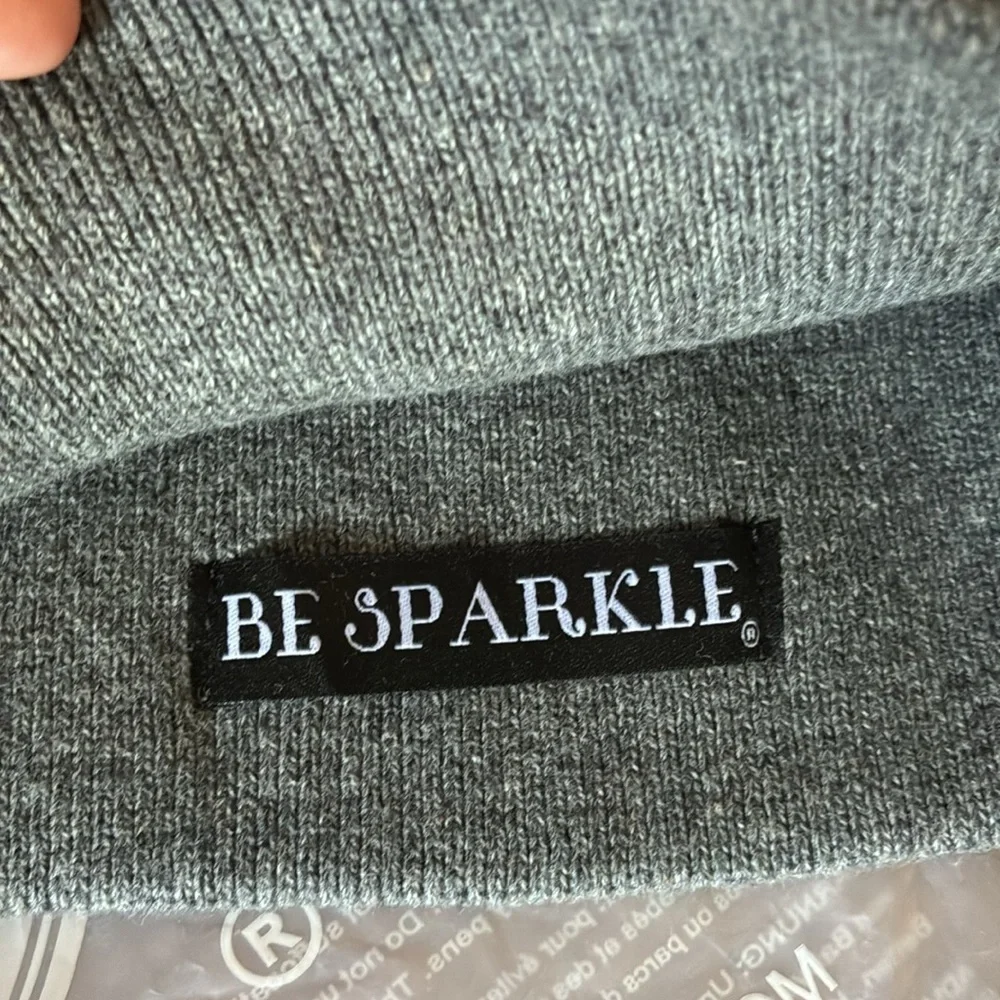 BE SPARKLE Grey Unisex Cotton Winter Skull Cap Warm Stretch Soft Beanie Hat‎ OS